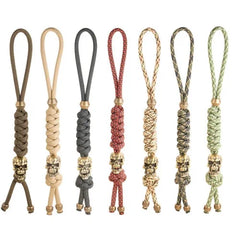 1pcs DIY Bead Skull Beads Lanyard Bead Copper Pendant with 100cm Rope 07FC0E-D4 - KOEEK [1]