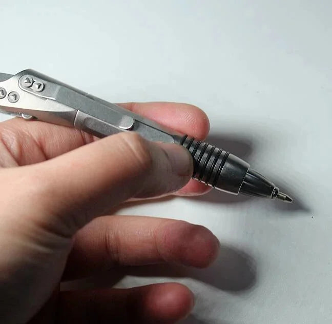 1pcs Titanium Alloy EDC Signature Pen Technology Siphon Pen Tactical Ball Pen 07FC0E-D4 - KOEEK [3]