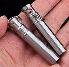 1pcs Titanium Alloy Keychain Waterproof Box Sealed Container Outdoor Storage EDC 07FC0E-D4 - KOEEK [1]