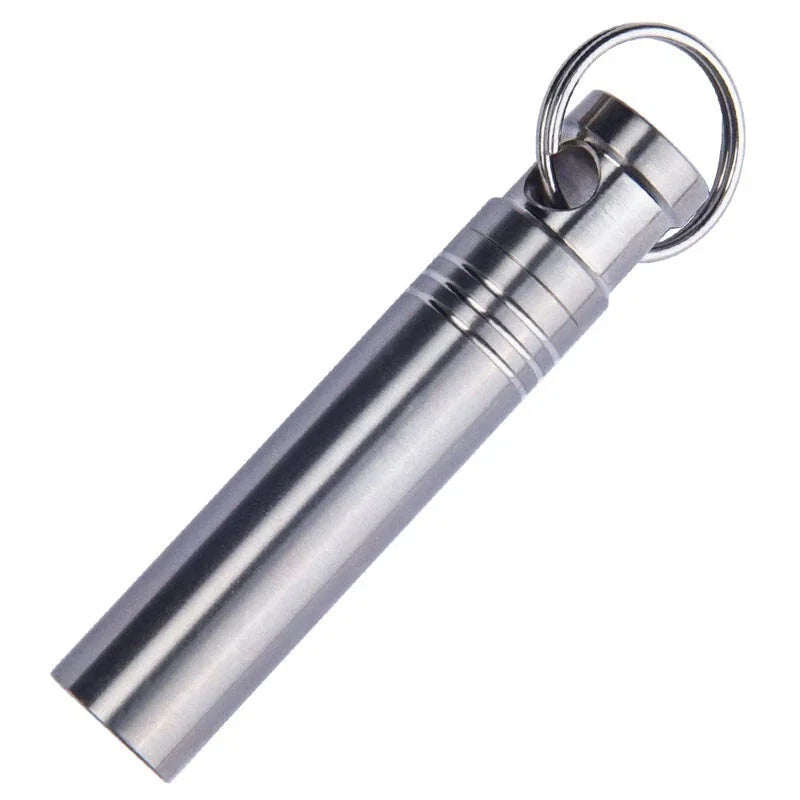 1pcs Titanium Alloy Keychain Waterproof Box Sealed Container Outdoor Storage EDC 07FC0E-D4 - KOEEK [2]