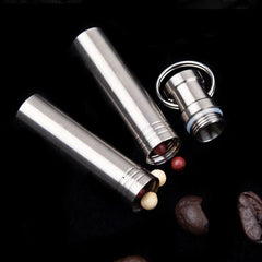 1pcs Titanium Alloy Keychain Waterproof Box Sealed Container Outdoor Storage EDC 07FC0E-D4 - KOEEK [3]