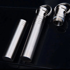 1pcs Titanium Alloy Keychain Waterproof Box Sealed Container Outdoor Storage EDC 07FC0E-D4 - KOEEK [4]