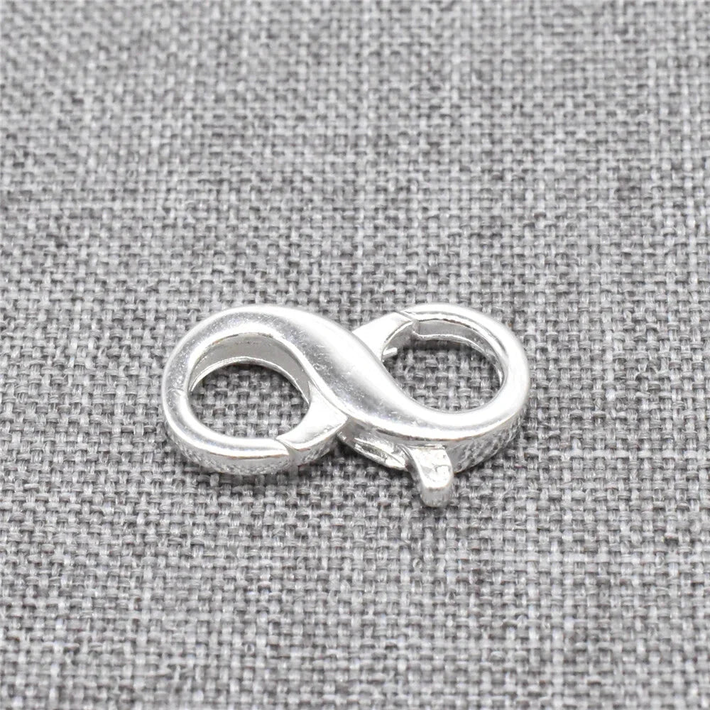 1pcs of 925 Sterling Silver Interchangeable Double Lobster Clasps for Necklace 07FC0E-D4 - KOEEK [2]