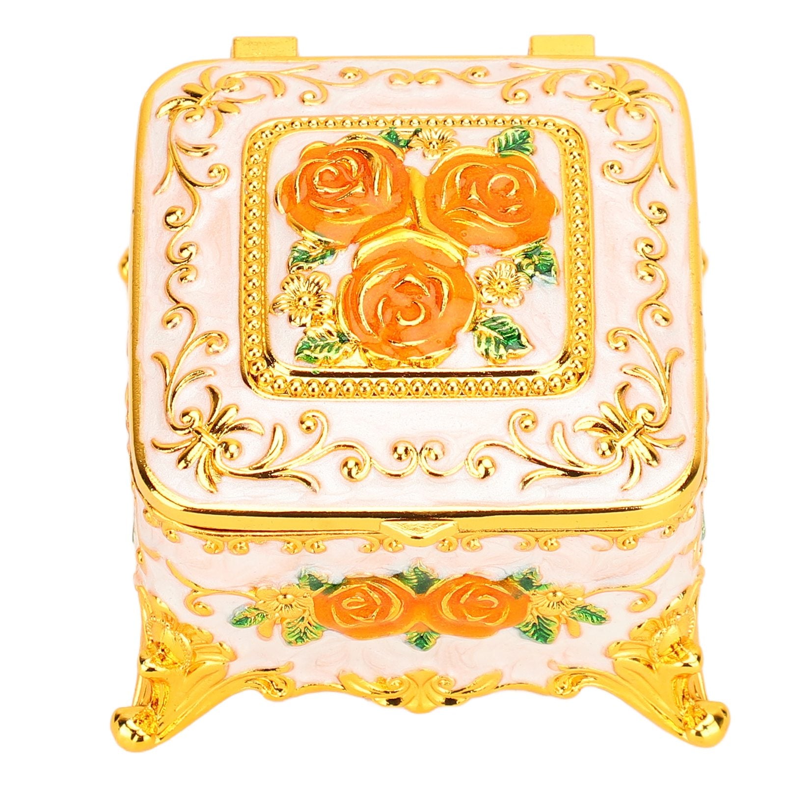 new Classic Trinket Storage Organizer Rose Pattern Ring Box for Earrings Necklaces koeek - KOEEK