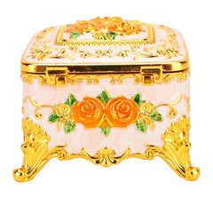 new Classic Trinket Storage Organizer Rose Pattern Ring Box for Earrings Necklaces koeek - KOEEK