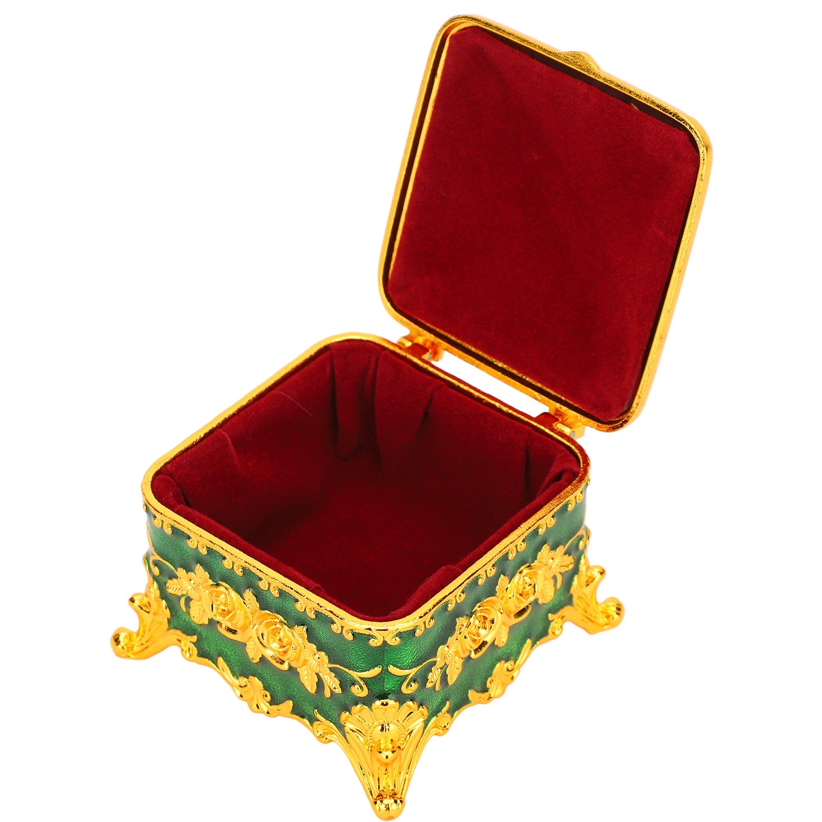 new Classic Trinket Storage Organizer Rose Pattern Ring Box for Earrings Necklaces koeek - KOEEK