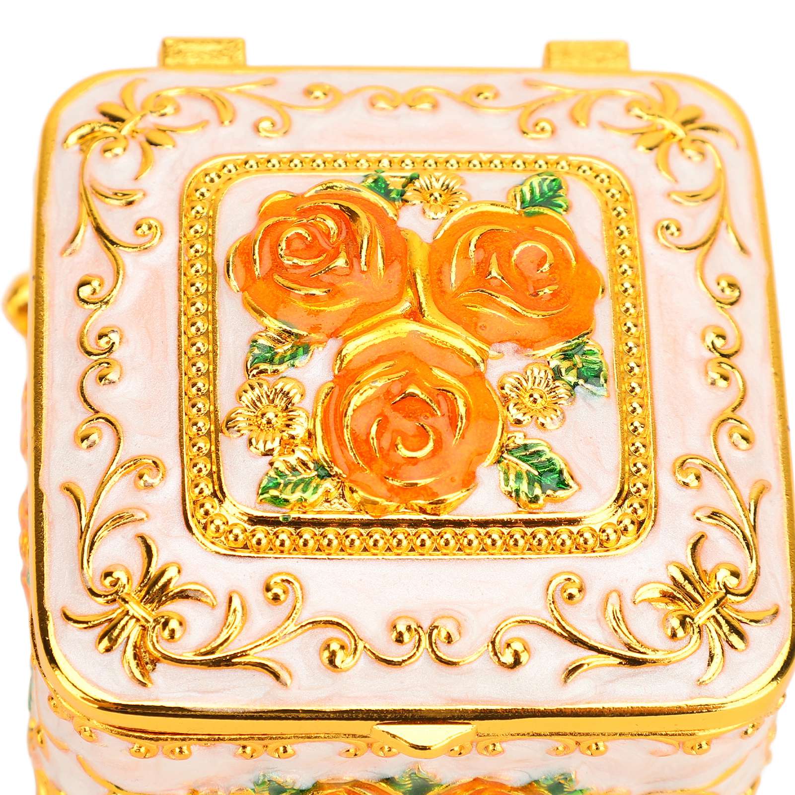 new Classic Trinket Storage Organizer Rose Pattern Ring Box for Earrings Necklaces koeek - KOEEK