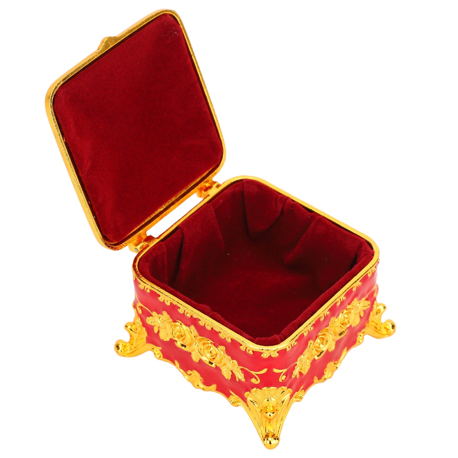 new Classic Trinket Storage Organizer Rose Pattern Ring Box for Earrings Necklaces koeek - KOEEK