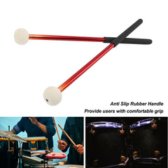 new 1 Pair Timpani Mallets Soft Felt Head Rubber Handle Percussion Drumsticks koeek - KOEEK