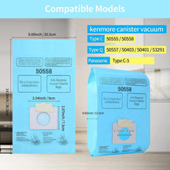 20 Pack Replacement 5055 Vacuum Bags for Canister Type C/Q 5055 50555 50557 07FC0E-D4 - KOEEK [2]