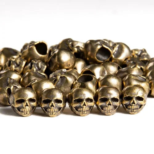 20pcs Mini Brass Skull Paracord Bead Lanyard Knife Spacer Beads 07FC0E-D4 - KOEEK [1]