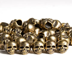 20pcs Mini Brass Skull Paracord Bead Lanyard Knife Spacer Beads 07FC0E-D4 - KOEEK [1]