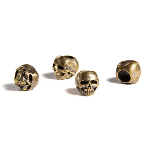20pcs Mini Brass Skull Paracord Bead Lanyard Knife Spacer Beads 07FC0E-D4 - KOEEK [2]