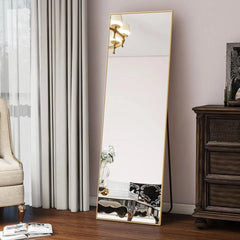 21"x56" Floor Mirror Full Length, Bedroom Floor Body Mirror, Large Gold Mirror 07FC0E-D4 - KOEEK [1]