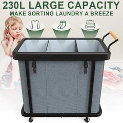 230-liter (60-gallon) extra-large stylish laundry sorting basket 07FC0E-D4 - KOEEK [2]