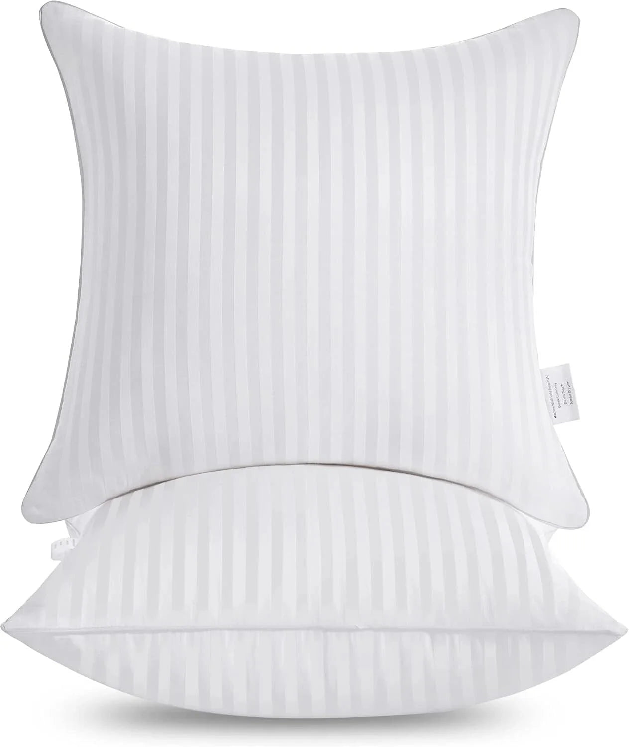 26 x 26 feather pillow cushion, soft cotton cover white cushion, 2 pcs. 07FC0E-D4 - KOEEK [2]