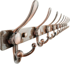 2.0 Coat Rack Wall - 37” Long 10 Tri Hooks - owels Antique Copper 07FC0E-D4 - KOEEK [1]