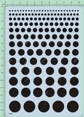 2-16mm Diameter Round Dot Military Markings Car Model Water Slide Decal Black 07FC0E-D4 - KOEEK [1]