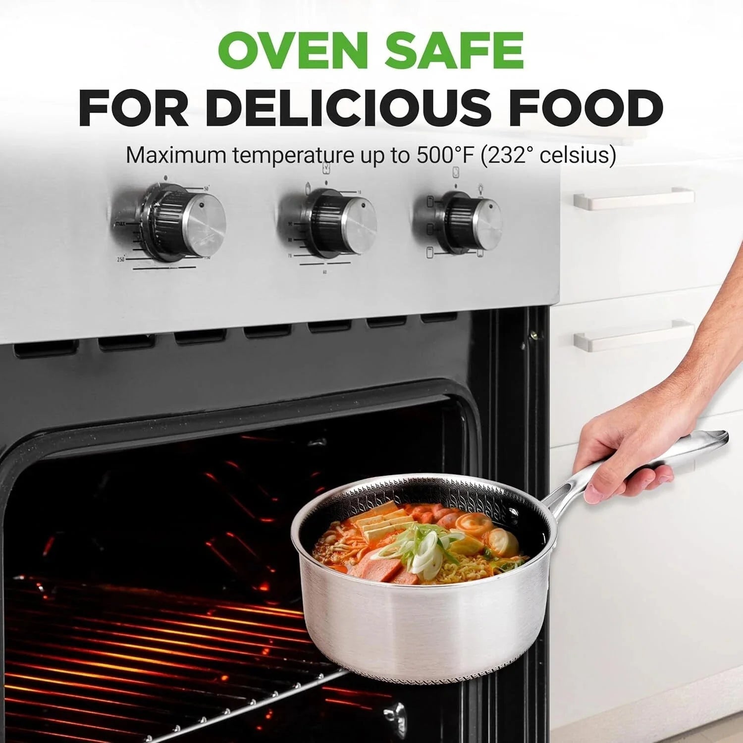 2 QT Stainless Steel Sauce Kettle - 3-in-1 Kitchen Sauce Kettle with Glass Lid 07FC0E-D4 - KOEEK [6]