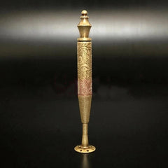 2 in 1 Carved Smoking Pipe Tamper Brass Pick Tool Tamp Vintage Tobacco 07FC0E-D4 - KOEEK [1]
