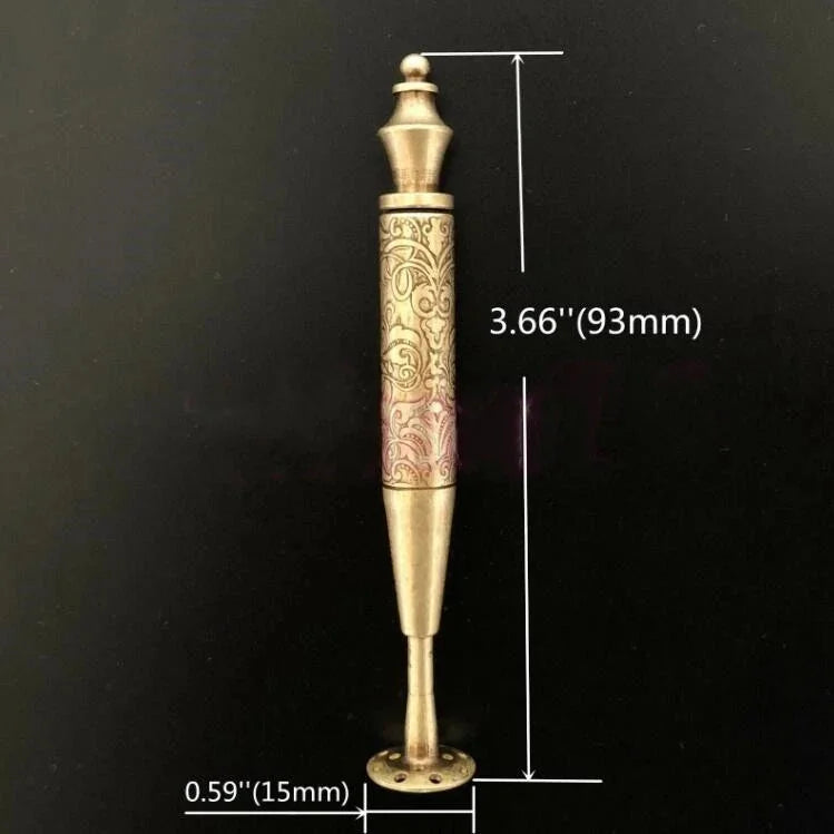 2 in 1 Carved Smoking Pipe Tamper Brass Pick Tool Tamp Vintage Tobacco 07FC0E-D4 - KOEEK [3]