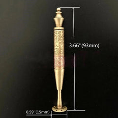 2 in 1 Carved Smoking Pipe Tamper Brass Pick Tool Tamp Vintage Tobacco 07FC0E-D4 - KOEEK [3]