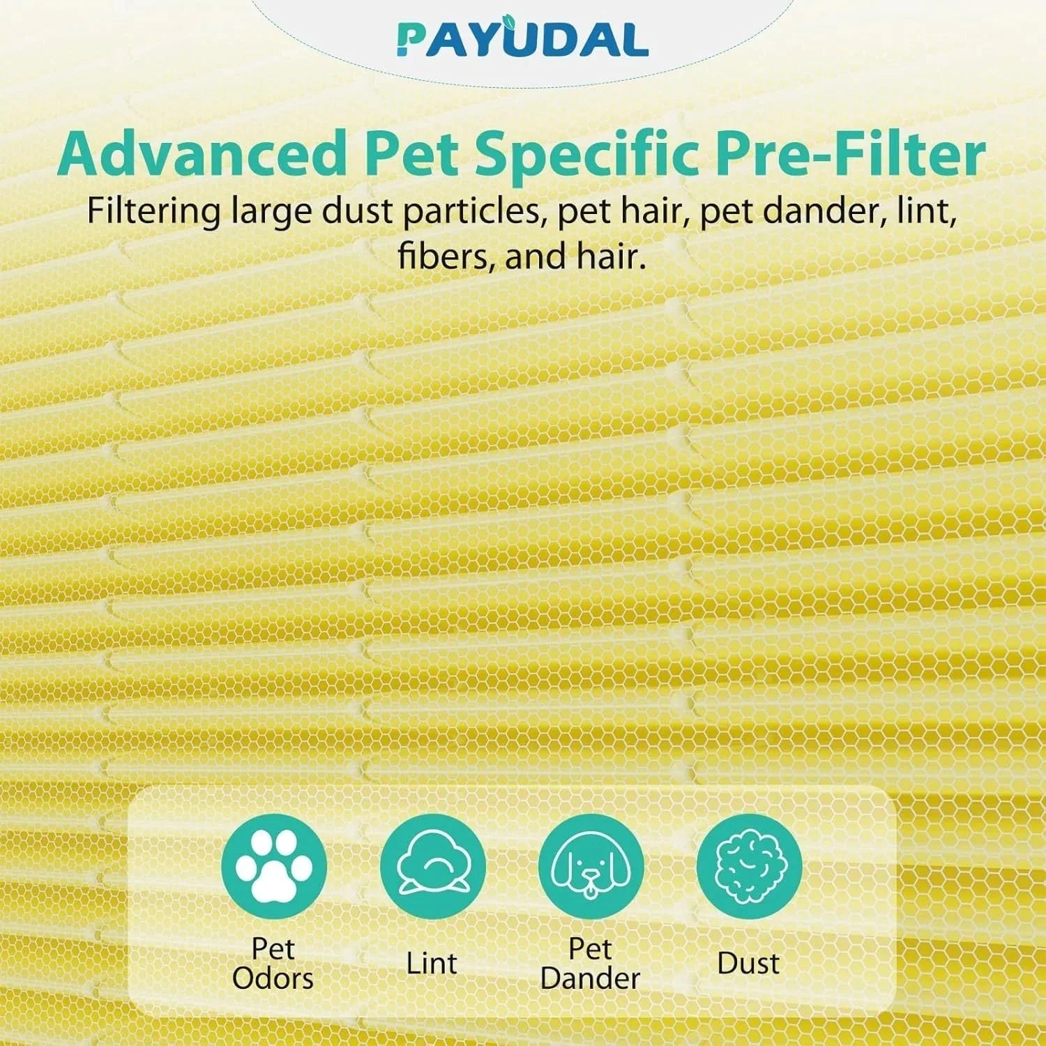 2-pack G3 A3 pet filter replacement parts, air purifier pet filter. 07FC0E-D4 - KOEEK [5]