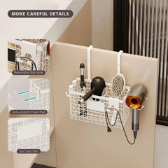 2-piece hair styling tool storage box with adhesive hair dryer holder 07FC0E-D4 - KOEEK [4]