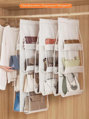 2-piece hanging storage bag Dimensions: 45.7 L x 14.1 W (2 light gray) 07FC0E-D4 - KOEEK [4]