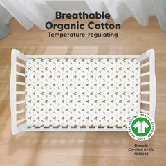 2-piece organic crib sheet set (for boys and girls) - 52x28 inches 07FC0E-D4 - KOEEK [2]