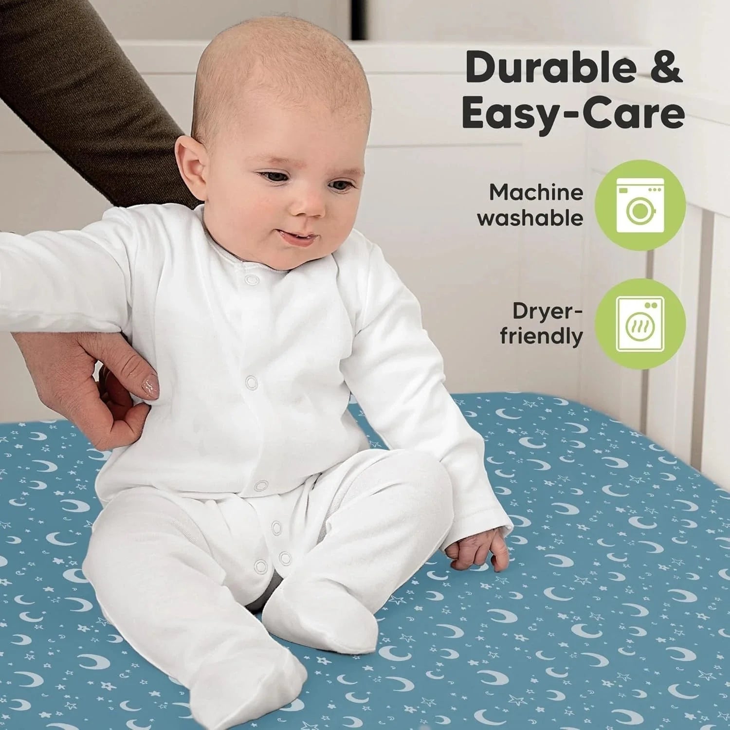 2-piece organic crib sheet set (for boys and girls) - 52x28 inches 07FC0E-D4 - KOEEK [7]