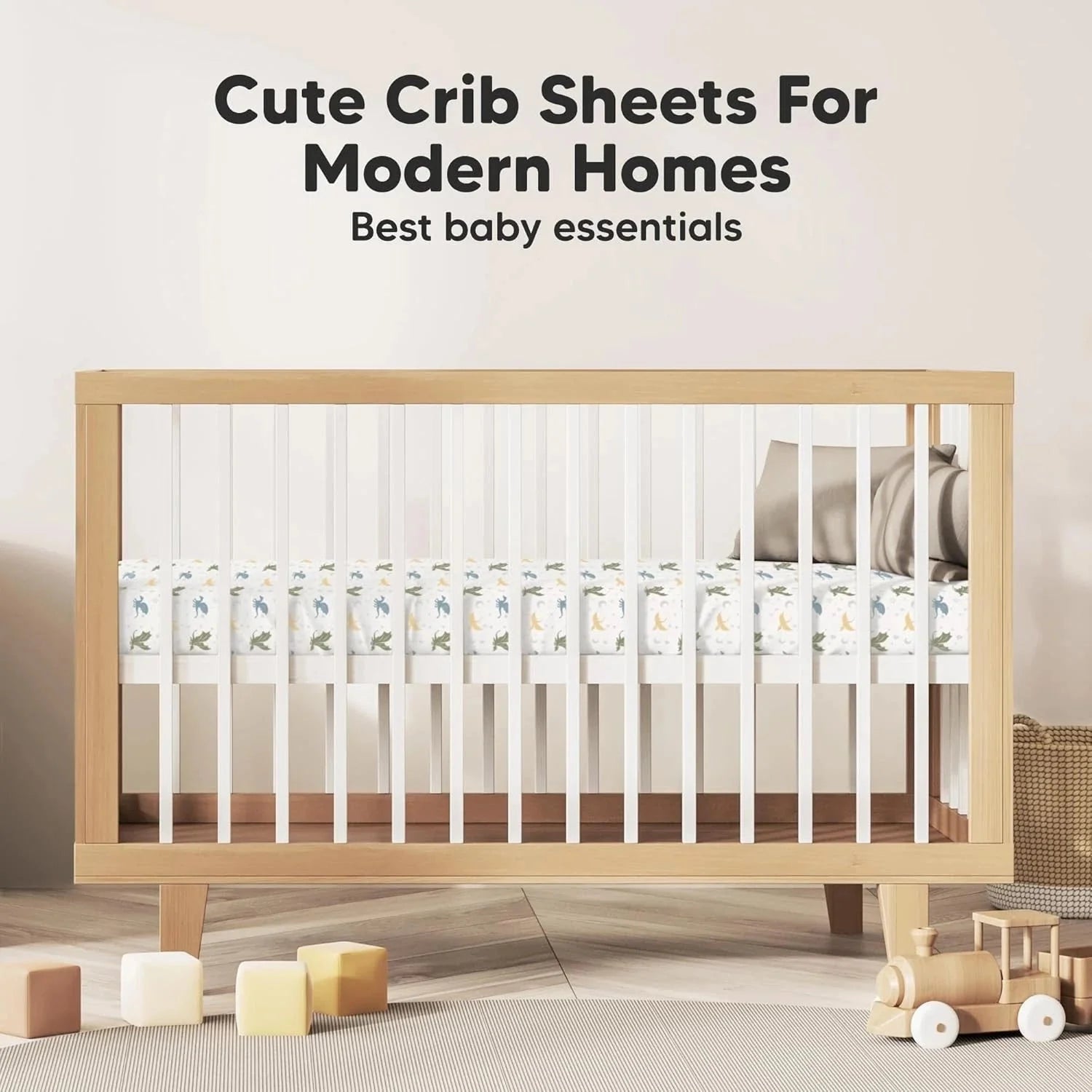2-piece organic crib sheet set (for boys and girls) - 52x28 inches 07FC0E-D4 - KOEEK [8]