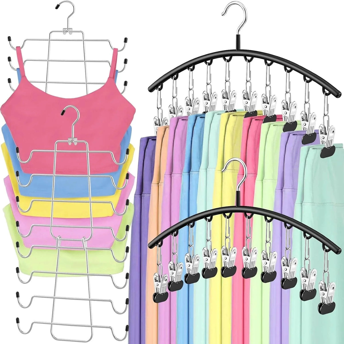 2-piece vest hook and 2-piece leggings storage rack to save space 07FC0E-D4 - KOEEK [1]
