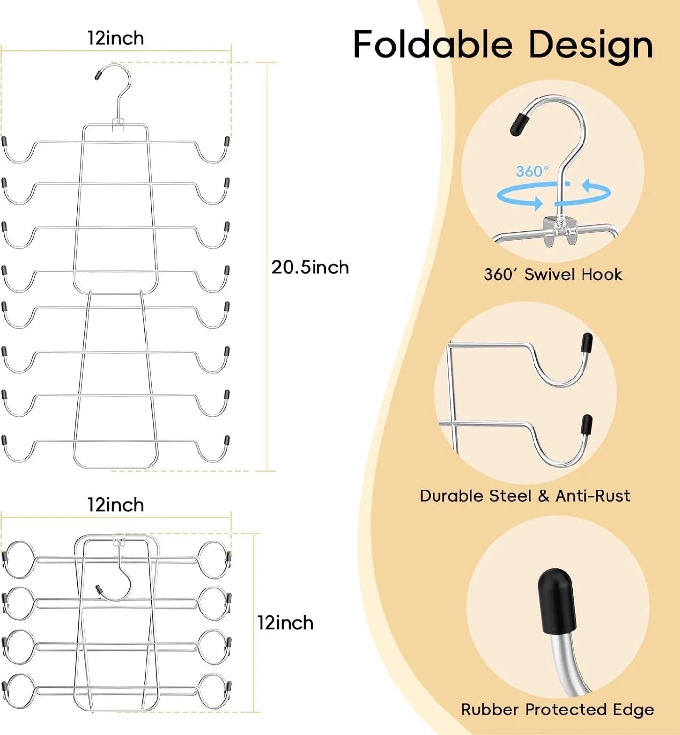 2-piece vest hook and 2-piece leggings storage rack to save space 07FC0E-D4 - KOEEK [5]
