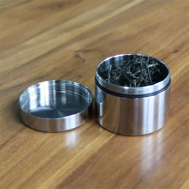 304 Stainless Steel Waterproof Storage Box Pill Case Capsule Seal Container EDC 07FC0E-D4 - KOEEK [5]