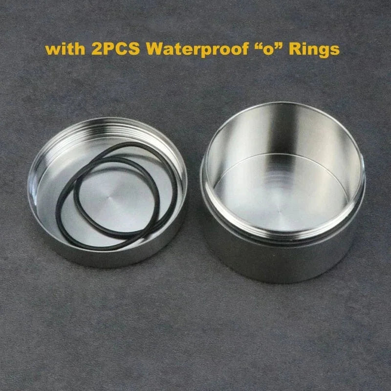 304 Stainless Steel Waterproof Storage Box Pill Case Capsule Seal Container EDC 07FC0E-D4 - KOEEK [6]