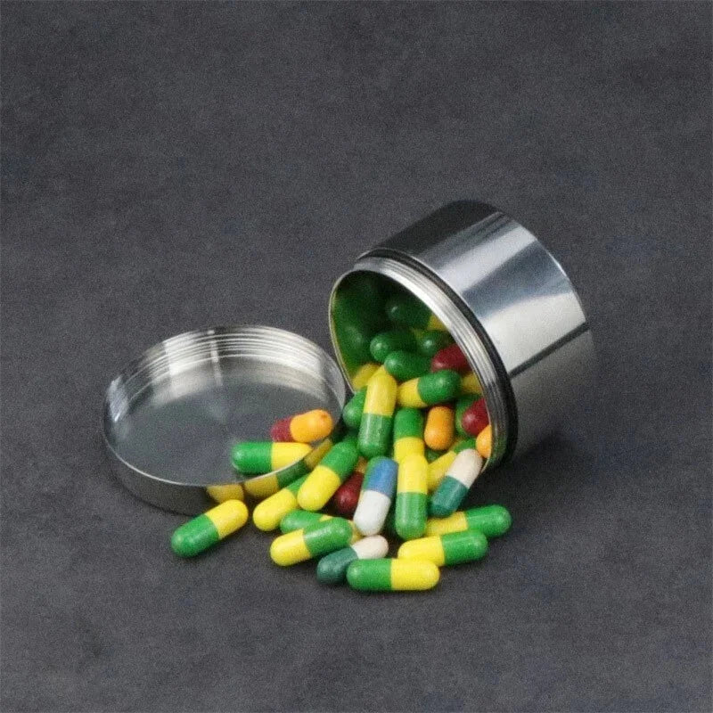 304 Stainless Steel Waterproof Storage Box Pill Case Capsule Seal Container EDC 07FC0E-D4 - KOEEK [9]