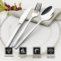 30 Piece Silverware Set, Flatware Set for 6, 18/10 Stainless Steel Silverware 07FC0E-D4 - KOEEK [3]