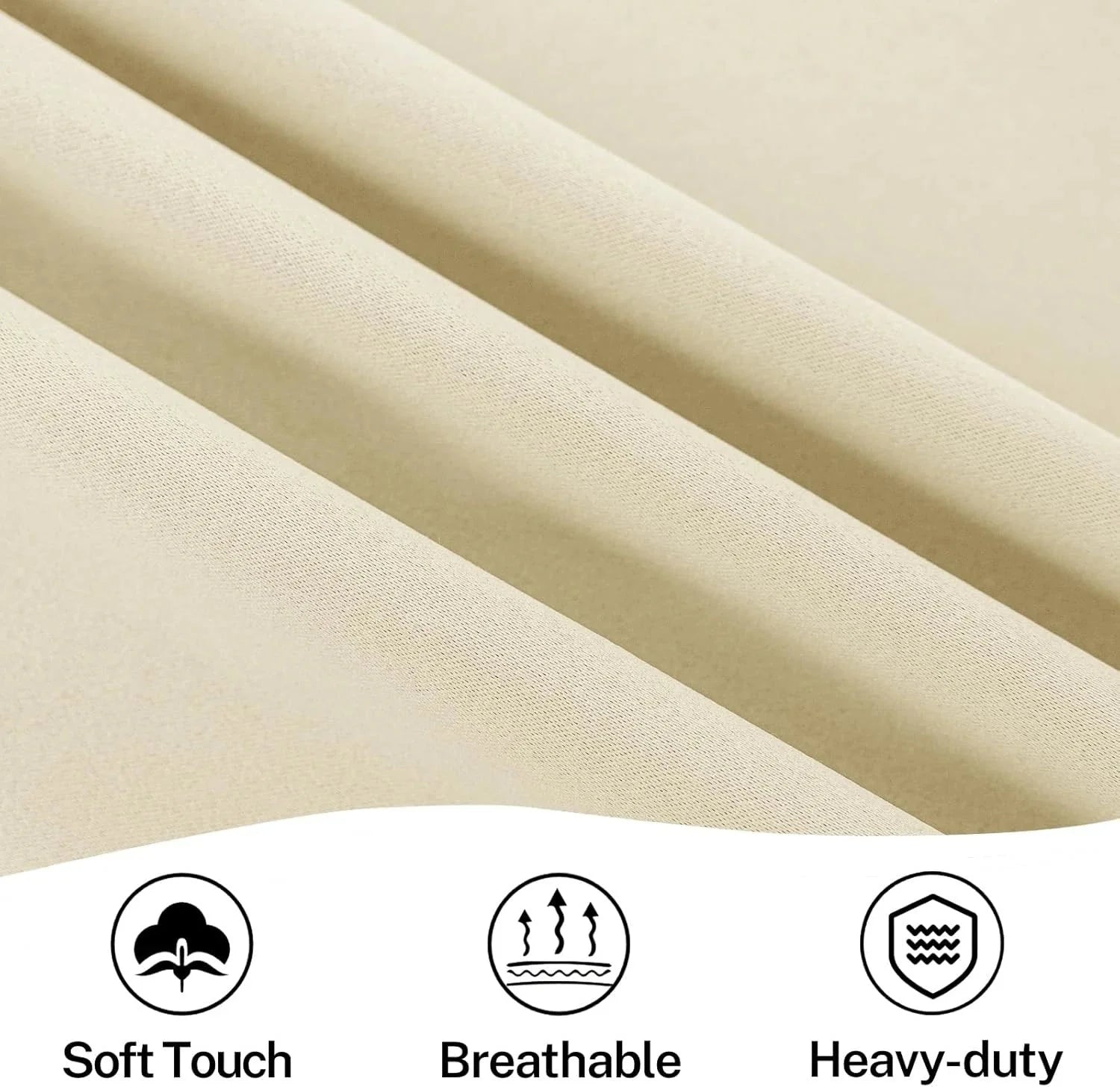 36 wide x 72 long front door curtain panel, 1 piece, light beige 07FC0E-D4 - KOEEK [5]