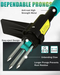 39" Weed Pulling Tool, 3-Claw Detachable Weed Puller Tool with Long Handle 07FC0E-D4 - KOEEK [2]