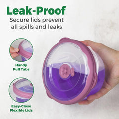 3.1 Cup Plastic Bowls Food Storage Container With Lid For Leftovers, Meal Prep 07FC0E-D4 - KOEEK [4]