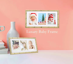 3-2x3 inch golden multi-metal photo frame, three-piece design, set of 2 07FC0E-D4 - KOEEK [4]