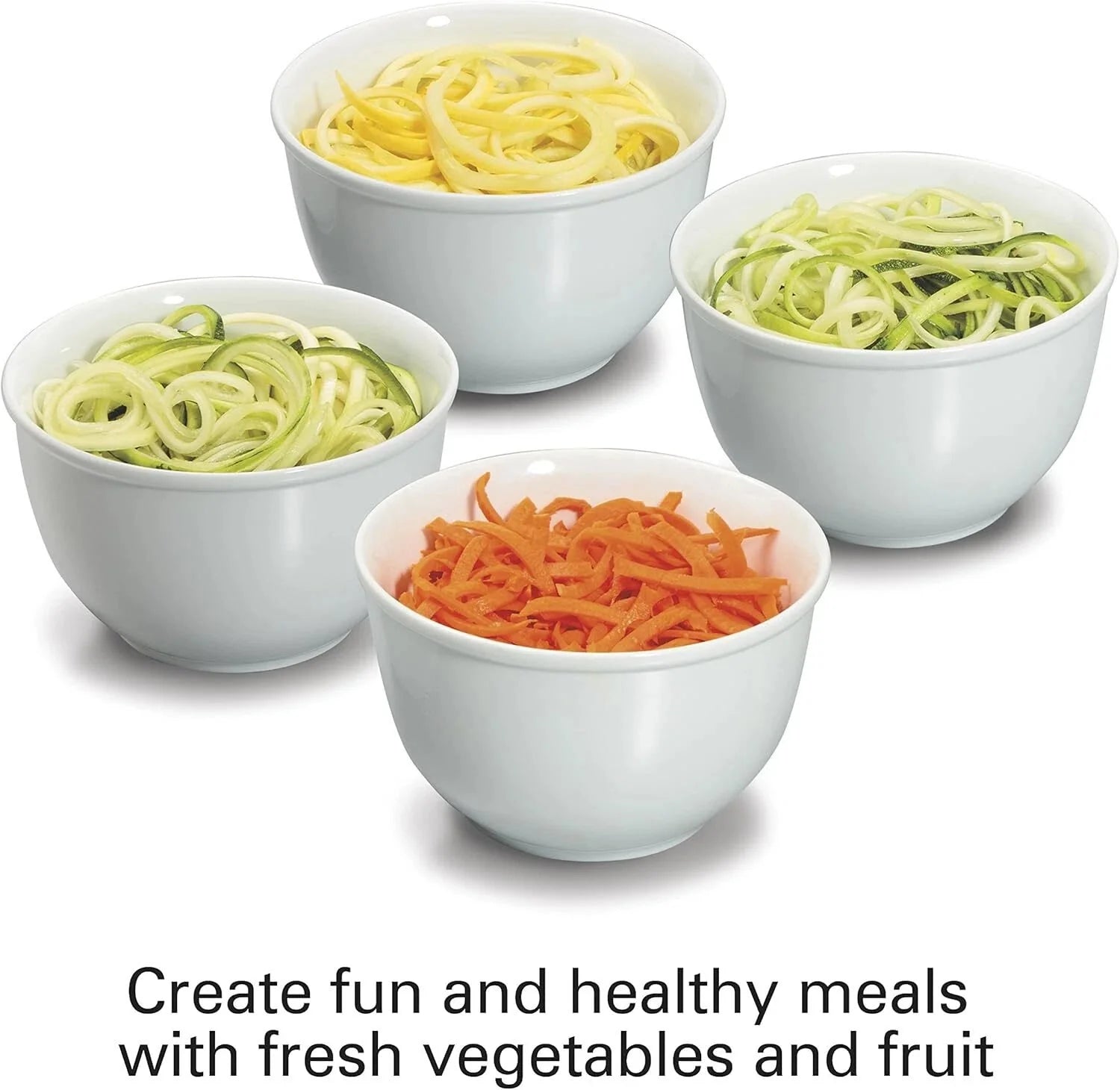 3-in-1 Electric Vegetable Spiralizer with 3 Cutting Cones, 6 Cups, Blac 07FC0E-D4 - KOEEK [10]