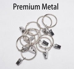 40 Pack Openable Curtain Rings with Clips Metal Hangers Ring,  (Silver,1.5") 07FC0E-D4 - KOEEK [3]