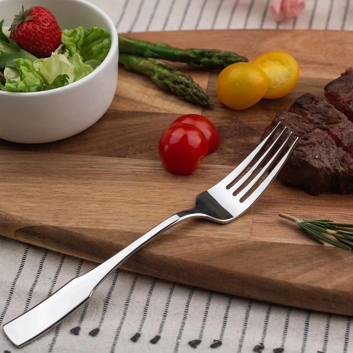40-Piece Silverware Set,Service for 8,Stainless Steel Flatware Set 07FC0E-D4 - KOEEK [7]
