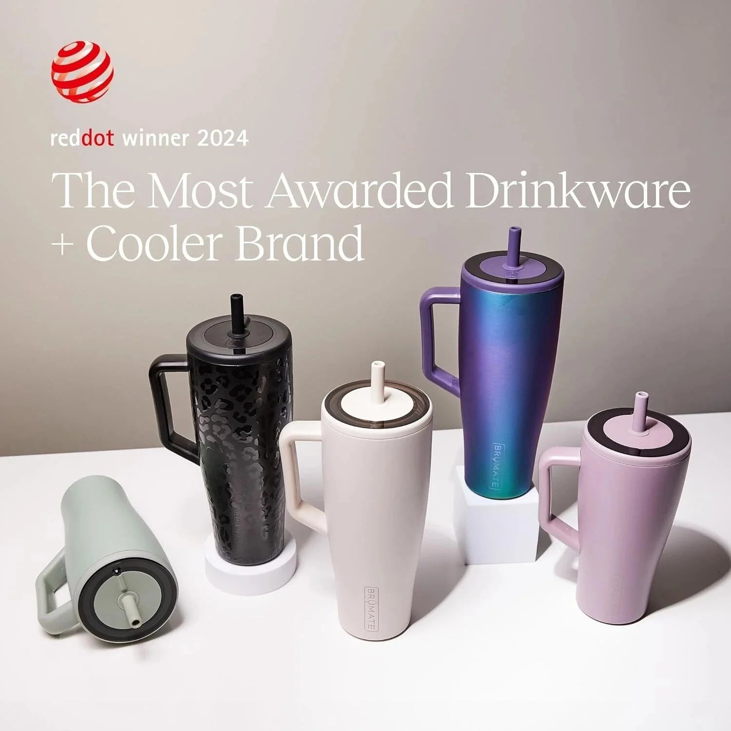 40 oz Tumbler with Handle and Straw |  Leakproof Insulated Tumbler with Lid 07FC0E-D4 - KOEEK [5]