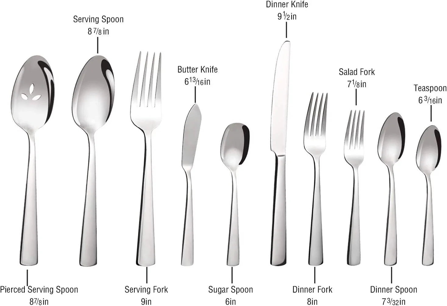 45-piece silverware set (serves 8), rust-resistant, dishwasher safe 07FC0E-D4 - KOEEK [7]