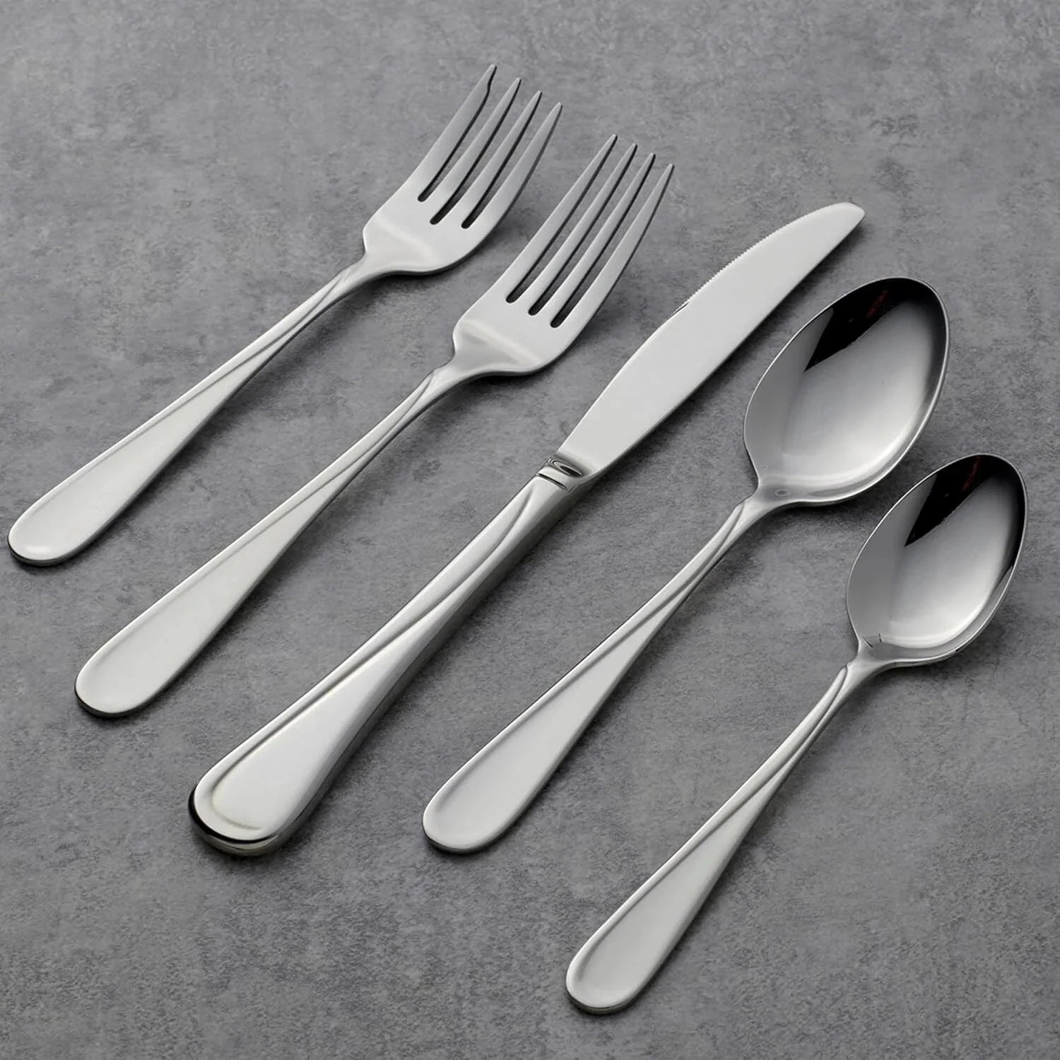 45-piece stainless steel flatware set, service for 8 07FC0E-D4 - KOEEK [3]