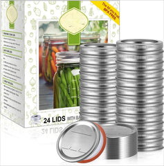 48Pcs Canning Lids with Rings Regular Mouth, Premium Mason Jar Lids Bands/Rings 07FC0E-D4 - KOEEK [1]