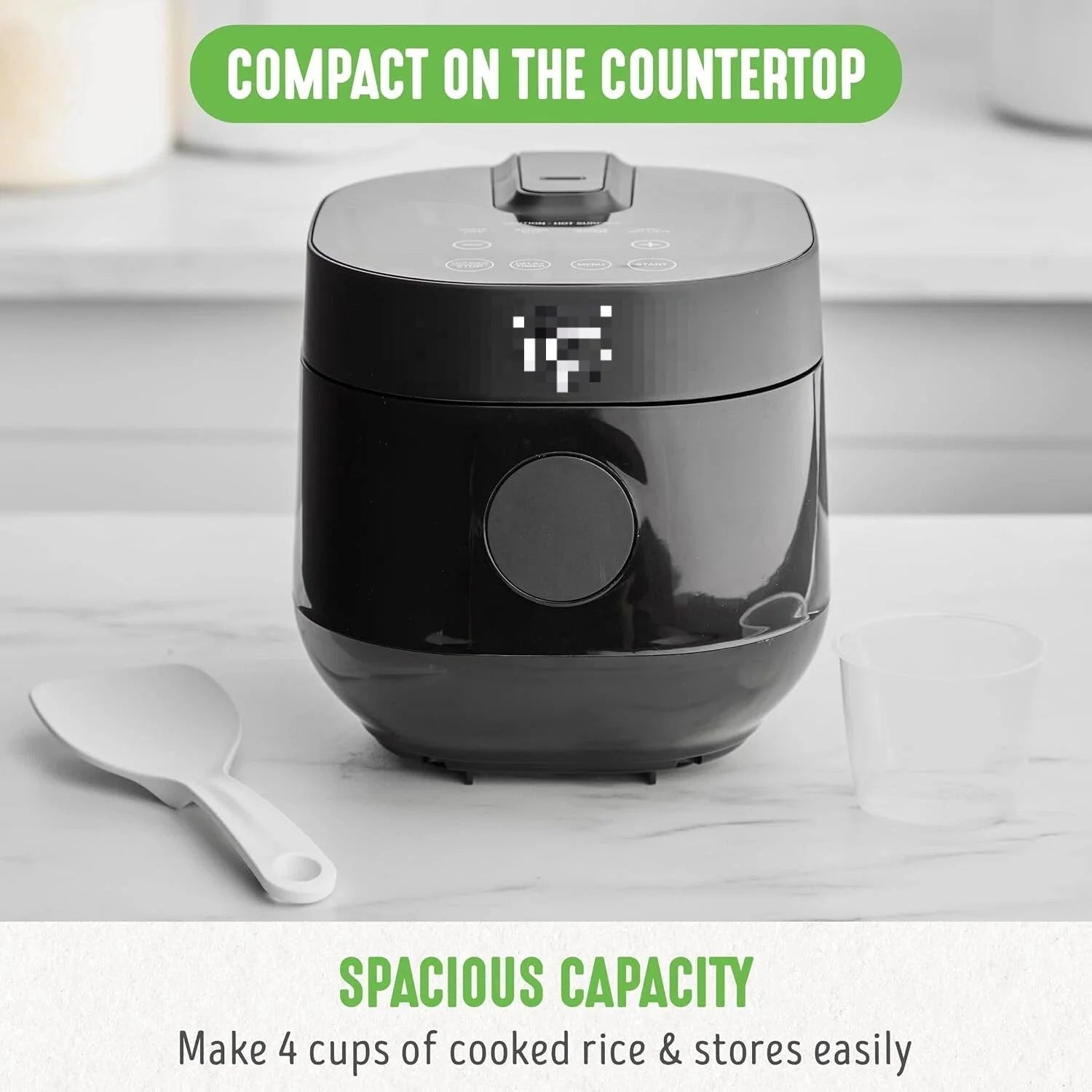 4-Cup Digital Rice Cooker, Removable Ceramic Pot without PFAS and PFOA 07FC0E-D4 - KOEEK [6]